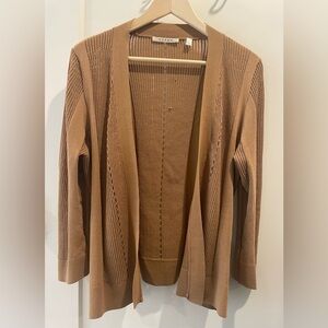 Cyrus Camel Open-Front Cardigan